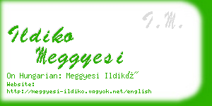 ildiko meggyesi business card